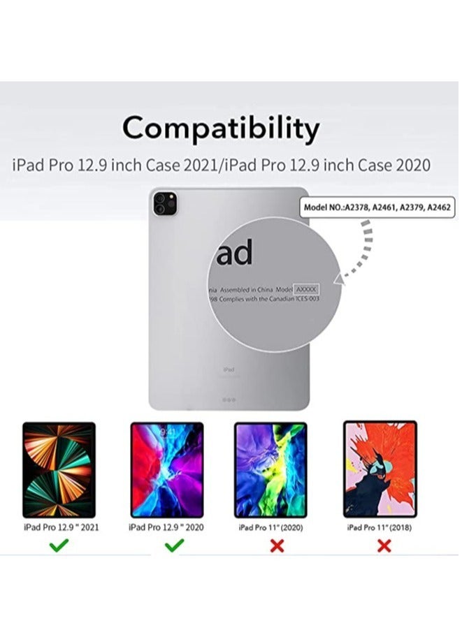 ELTRAZONE Clear Shock Absorbing Flexible TPU Protective Cover Transparent Slim With Pencil For iPad Pro 12.9 inch Case 2021 (5th Gen) - Image 4