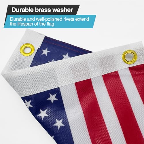 cezelux 2 Pack American Flags, Offroad Flags for Whip Lights or Antenna Flag Poles, 12" x 18" Double Sided Whip Lights Accessories, America Whips Flags for UTV ATV Can-Am Polaris RZR SXS Boats Ulti Offroad (American Flag 2 Pack) - Image 4