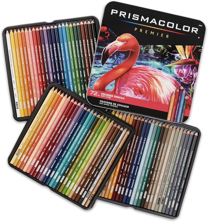 Prismacolor Sanford++Premier+Colored+Pencil+Set+72%2fTin-W%2fTwo+Bonus+Artstix - Image 1