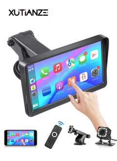 XUTIANZE Wireless Apple Carplay Portable Car Stereo and Android Auto,Car Radio with Bluetooth Hands-Free,7 Inch Touch Screen with Mirror Link/Voice Control/FM/TF Card/USB/Remote controls/Camera  - Image 1