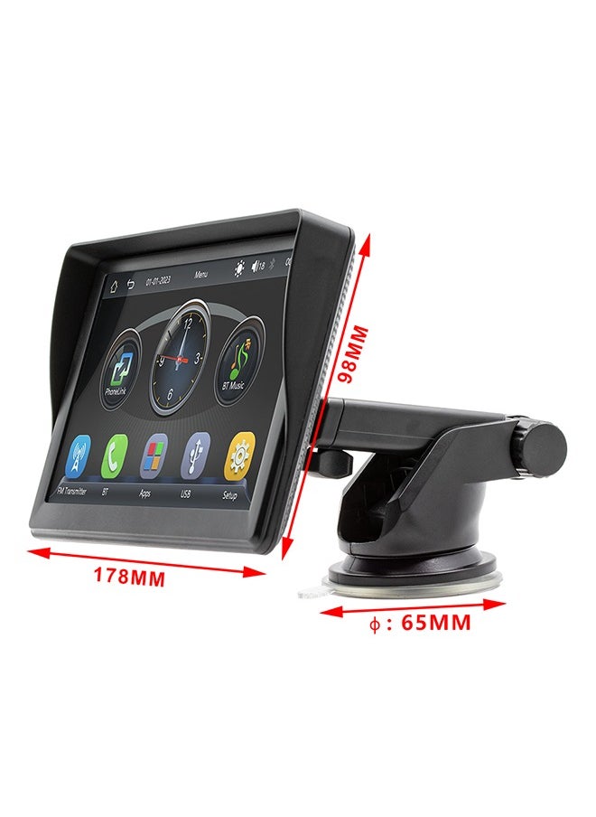 XUTIANZE - Wireless Apple Carplay Portable Car Stereo and Android Auto,Car Radio with Bluetooth Hands-Free,7 Inch Touch Screen with Mirror Link/Voice Control/FM/TF Card/USB/Remote controls/Camera - Image 1