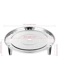 Generic Steamer Rack 8.5 Inch Stainless Steel Steaming Rack Steam Tray with Removable Legs for Steamer Cookware Instant Pressure Cooker Multi-functional Steamer Basket  - Image 2