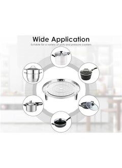Generic Steamer Rack 8.5 Inch Stainless Steel Steaming Rack Steam Tray with Removable Legs for Steamer Cookware Instant Pressure Cooker Multi-functional Steamer Basket  - Image 5