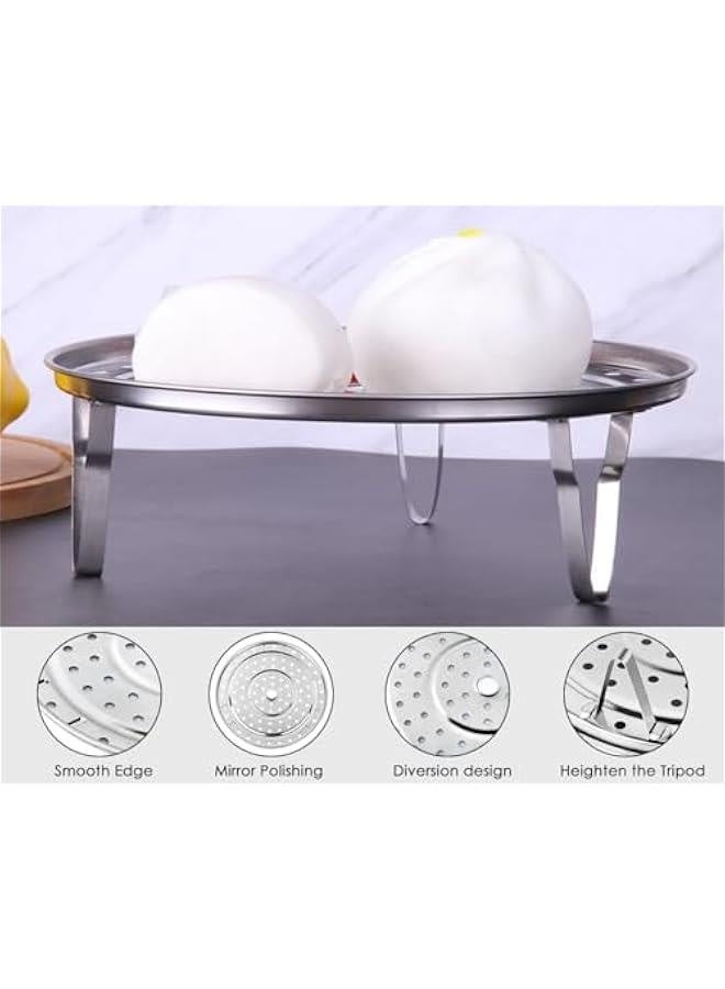 Steamer Rack 8.5 Inch Stainless Steel Steaming Rack Steam Tray with Removable Legs for Steamer Cookware Instant Pressure Cooker Multi-functional Steamer Basket - Image 4