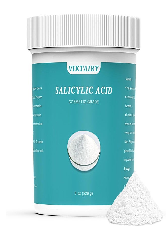 Viktairy Pure Salicylic Acid Powder (8 oz), Cosmetic Grade Original Ingredients with no Additives, BHA Exfoliant for DIY Cleanser, Toner, Shampoo, Body Wash, Lotion - Image 1