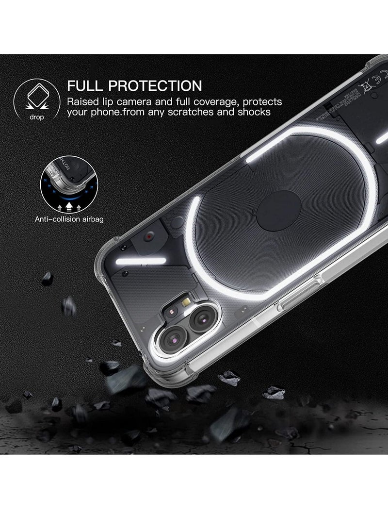 Raxoom Nothing Phone 1 Clear Case 2022, Soft Slim Cover Transparent Flexible TPU Back Hard PC Frame Bumper Reinforced Corners Shell Lightweight Shockproof - Image 2