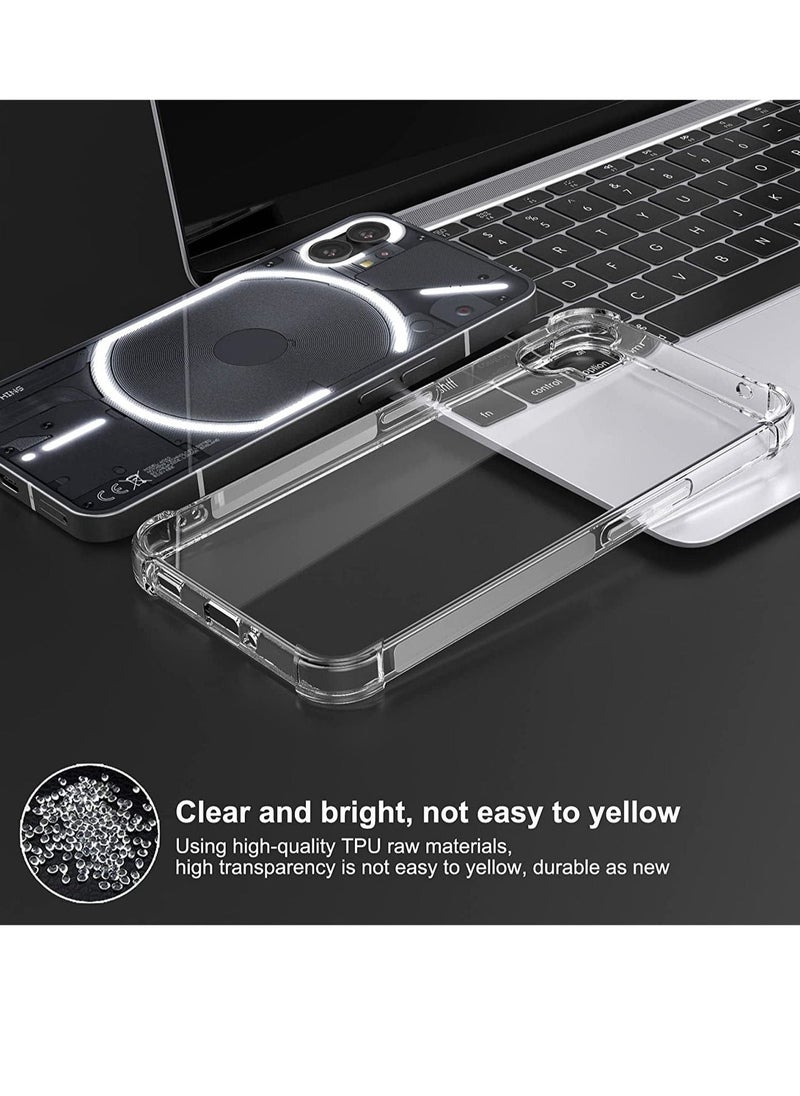 Raxoom Nothing Phone 1 Clear Case 2022, Soft Slim Cover Transparent Flexible TPU Back Hard PC Frame Bumper Reinforced Corners Shell Lightweight Shockproof - Image 5