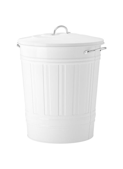 Bin With Lid, White, 40 L