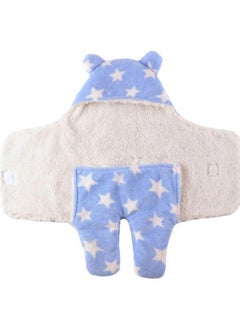 Brandonn Baby Boy'S And Baby Girl'S Hooded Wearable Baby Blanket Cum Baby Wrapper Blanket Combo Of 2 (White, Blue, 0-6 Months )  - Image 5