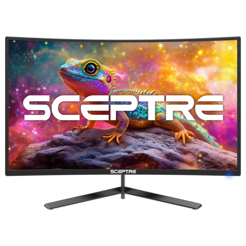Sceptre شاشة الألعاب المنحنية الجديدة Sceptre مقاس 24 بوصة 1080p تصل إلى 180+Hz DisplayPort HDMI 100% sRGB، AMD FreeSync مكبرات صوت مدمجة لون أسود 2026 (سلسلة C248B-FWT168) - Image 1