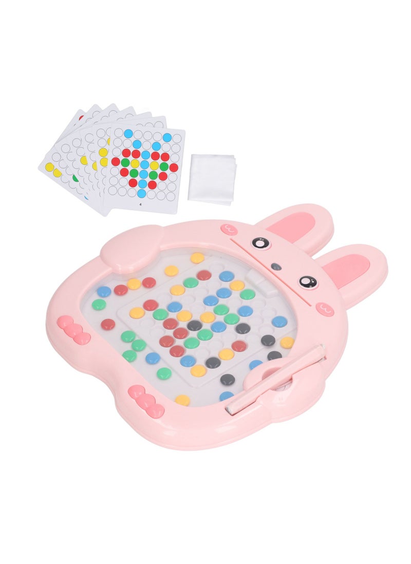 Velaurs Magnetic Dot Art Toy Bunny Shape Educational Magnetic Drawing Dot Board for Children Toddlers  - Image 1