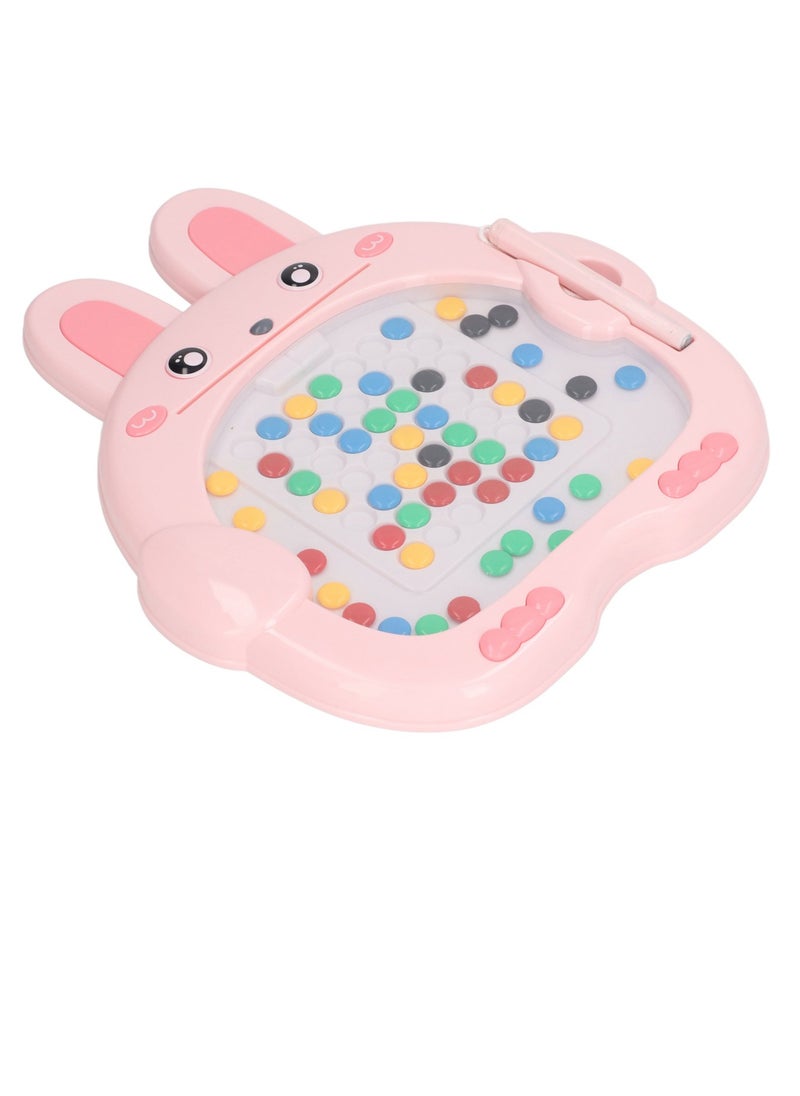 Velaurs Magnetic Dot Art Toy Bunny Shape Educational Magnetic Drawing Dot Board for Children Toddlers  - Image 3