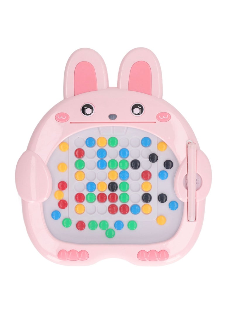 Velaurs Magnetic Dot Art Toy Bunny Shape Educational Magnetic Drawing Dot Board for Children Toddlers  - Image 2
