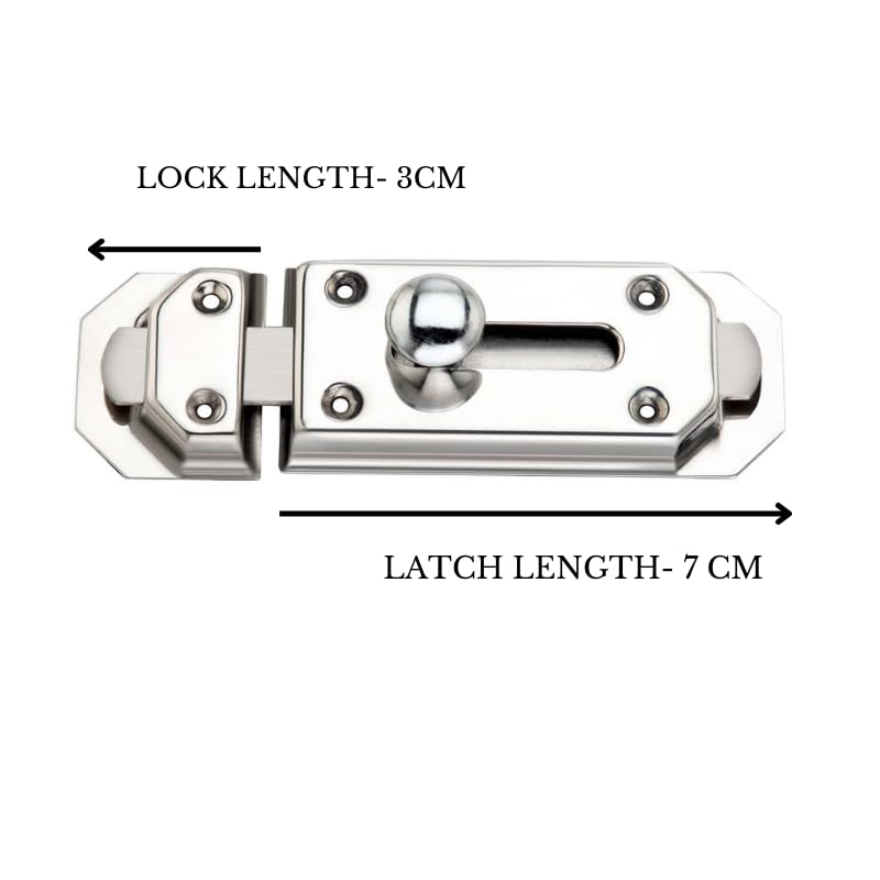 Sardar 4 inch Stainless Steel Door Security Latch Lock|Tower Bolt| Door Latch| for Home/Bathroom/Kitchen/Office (1) - Image 2