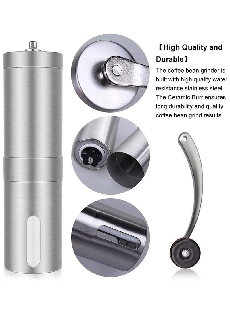 بلومنغ تايم مطحنة حبوب القهوة اليدوية المحمولة المصنوعة يدويًا من السيراميك المصنوعة من الفولاذ المقاوم للصدأ، أداة طحن المطبخ - Image 4