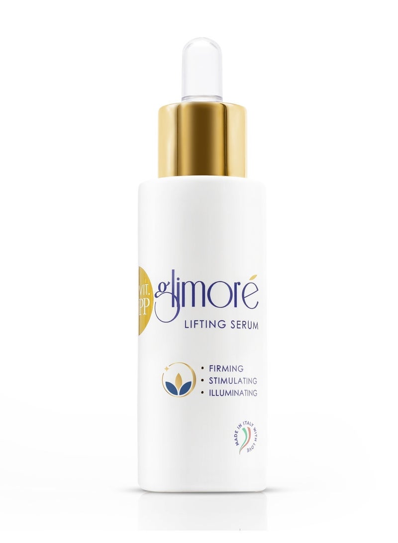 Glimore Lifting Face Serum 30 ml – Firming & Pore-Refining Treatment – Niacinamide + Natural “Botox-Like” Acmella + Stabilised Vitamin C – Instant Hydration & Radiance Boost – Lightweight, Citrus-Scented, All Skin Types - Image 1