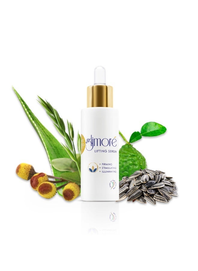 Glimore Lifting Face Serum 30 ml – Firming & Pore-Refining Treatment – Niacinamide + Natural “Botox-Like” Acmella + Stabilised Vitamin C – Instant Hydration & Radiance Boost – Lightweight, Citrus-Scented, All Skin Types - Image 1