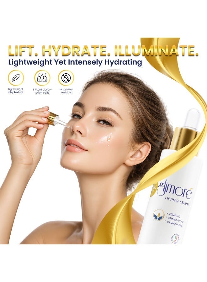 Glimore Lifting Face Serum 30 ml – Firming & Pore-Refining Treatment – Niacinamide + Natural “Botox-Like” Acmella + Stabilised Vitamin C – Instant Hydration & Radiance Boost – Lightweight, Citrus-Scented, All Skin Types - Image 2