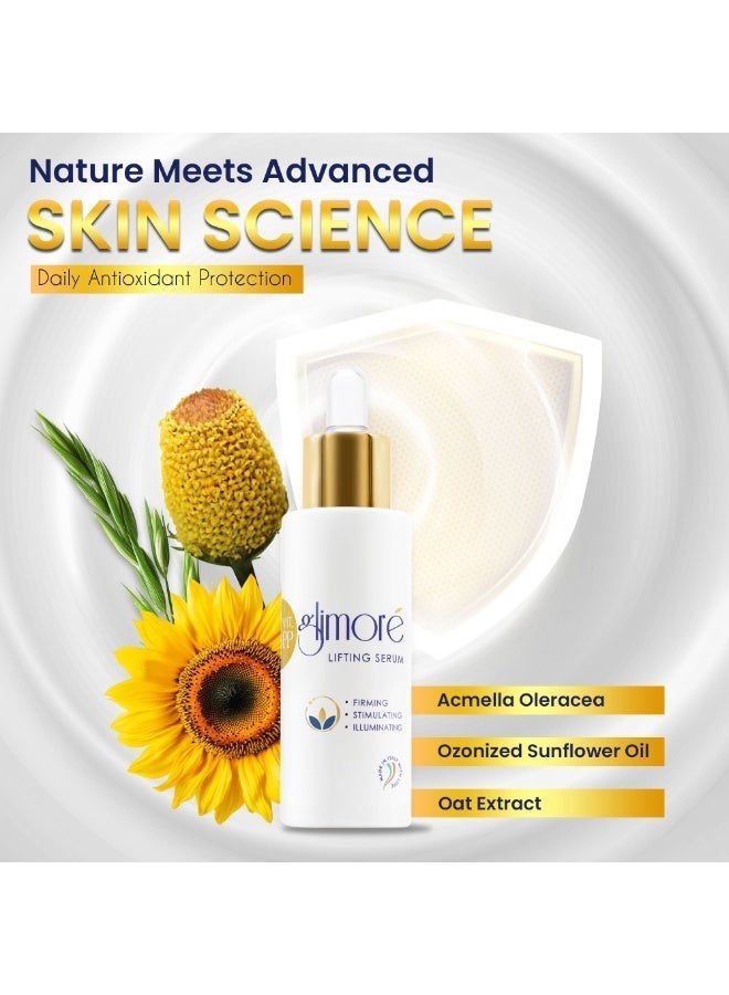 Glimore Lifting Face Serum 30 ml – Firming & Pore-Refining Treatment – Niacinamide + Natural “Botox-Like” Acmella + Stabilised Vitamin C – Instant Hydration & Radiance Boost – Lightweight, Citrus-Scented, All Skin Types - Image 4
