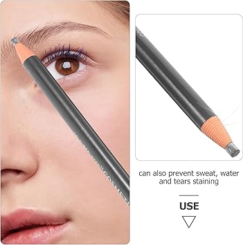 FRCOLOR Womens Eyebrow Pencil Drawing Eyebrow Pencil Makeup Tool Long Lasting Peel off Brow Pen Perfect for Older Eyes Grey - Image 3