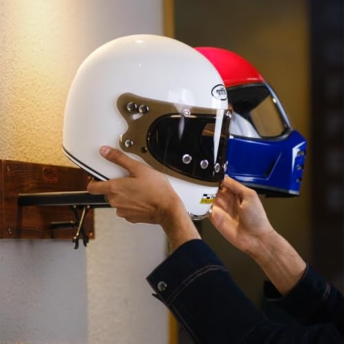 Trip Machine Company Motorcycle Helmet Holder | Jacket Hanger for Coat, Keys, Hats | Motorcycle Accessory | Solid Wood & Cast Iron Wall Mount | Multi Purpose Organizer Hook for Home, Office, Garrage - Image 4