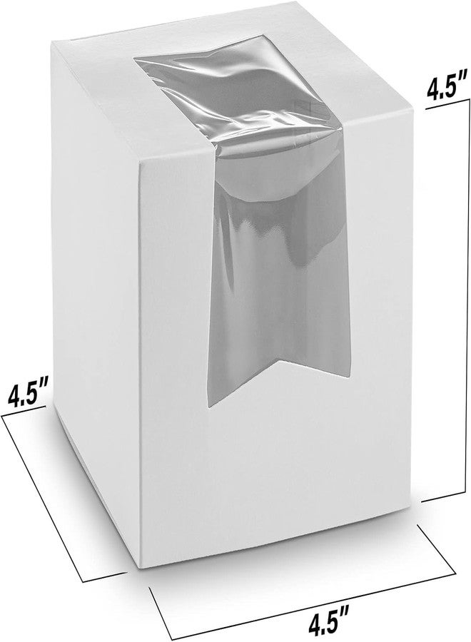 MT Products Single Cupcake Box 4.5" x 4.5" x 4.5" - Elegant Small Bakery Boxes (Pack of 15) - Made in the USA - Image 2