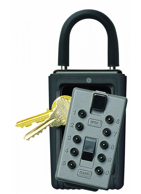 Kidde AccessPoint 001166 KeySafe 3-Key Portable Push Button Key Safe Box, Titanium Gray