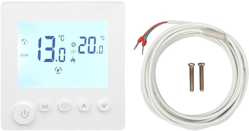 Programmable Thermostat LCD Touchscreen Temperature Controller With Remote Sensor No WiFi - Image 2