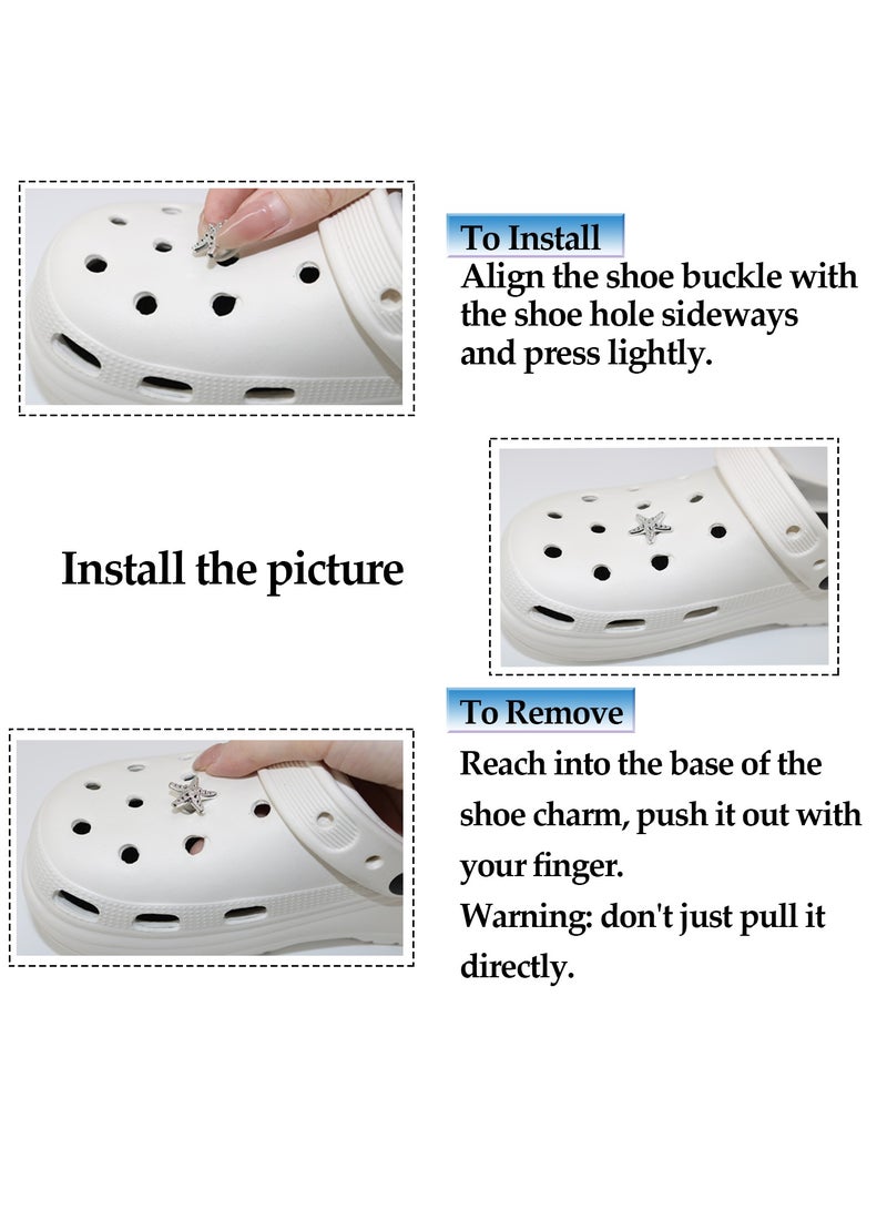 15PCS Unisex-Adult Jibbitz Shoe Decoration Charms for Clogs Sandals, Silver Bear Series Diy Accessories for Girls Women Party Favors Gifts(Not Incleded Shoes) - Image 3
