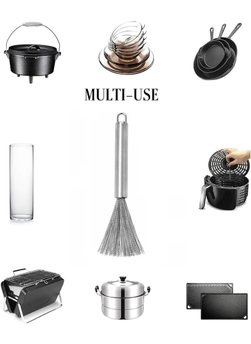 PURCHASE ZONE PURCHASE ZONE Pan Cleaning Brush Wok Stainless Steel Dish Pot Sponges Griddle Wire Scrubbing for Dishes Dishwash Scrubber Steel Scrubber Brush Kitchen Brush 1 PIC  - Image 5