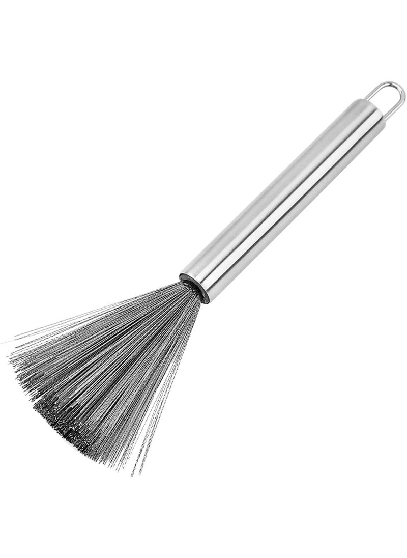 PURCHASE ZONE PURCHASE ZONE Pan Cleaning Brush Wok Stainless Steel Dish Pot Sponges Griddle Wire Scrubbing for Dishes Dishwash Scrubber Steel Scrubber Brush Kitchen Brush 1 PIC  - Image 1