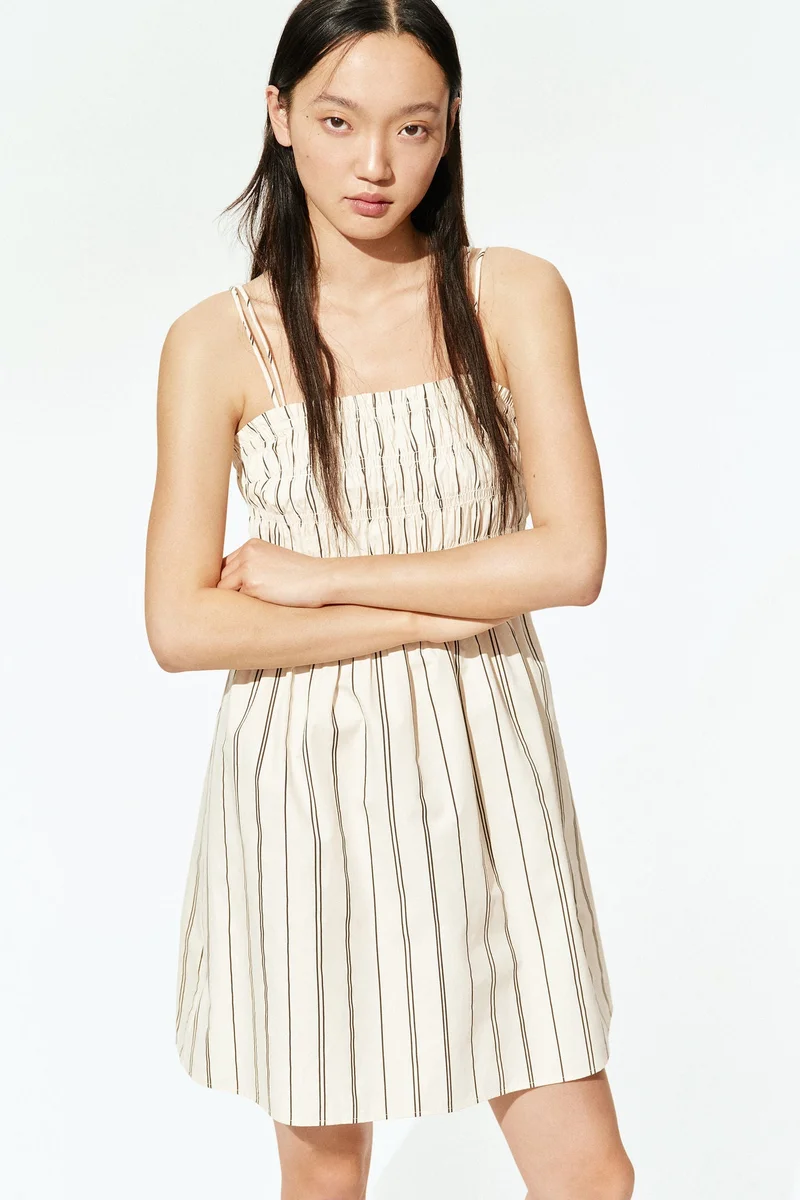 H&M Smocked-bodice cotton dress