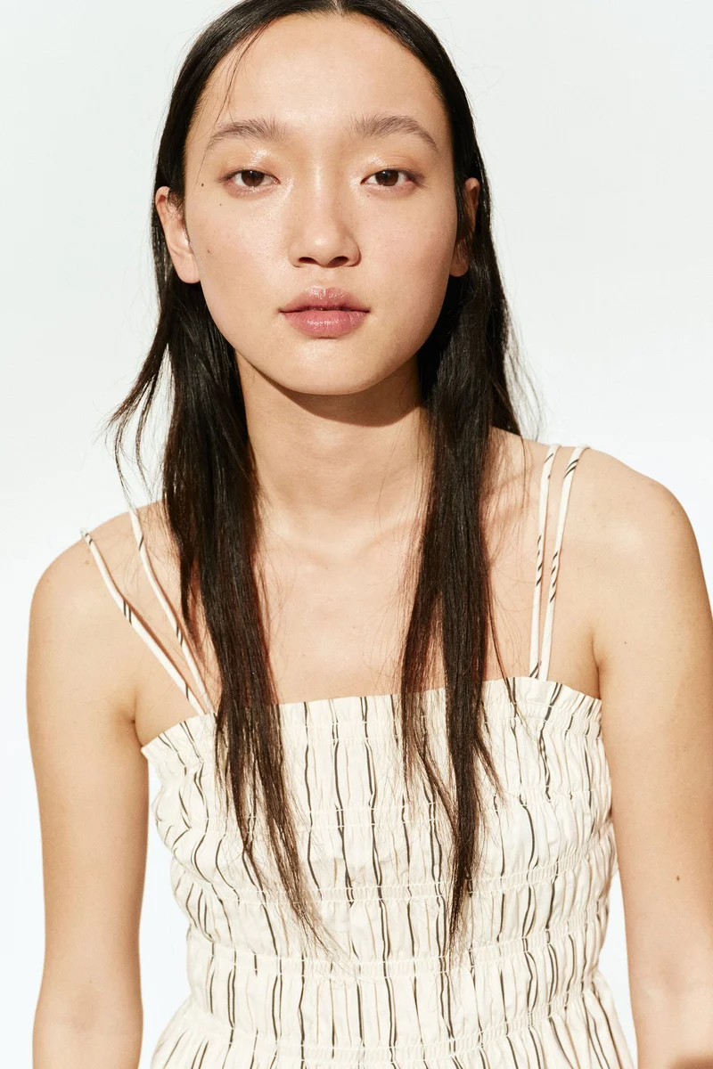 H&M Smocked-bodice cotton dress