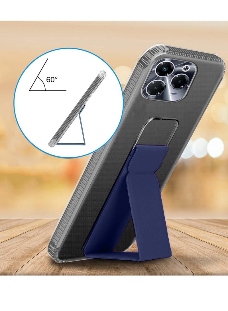 Wtech Infinix Note 40X 5G 2024 TPU Hand Grip Air Pillow Case Cover - Clear/Navy Blue - Image 3