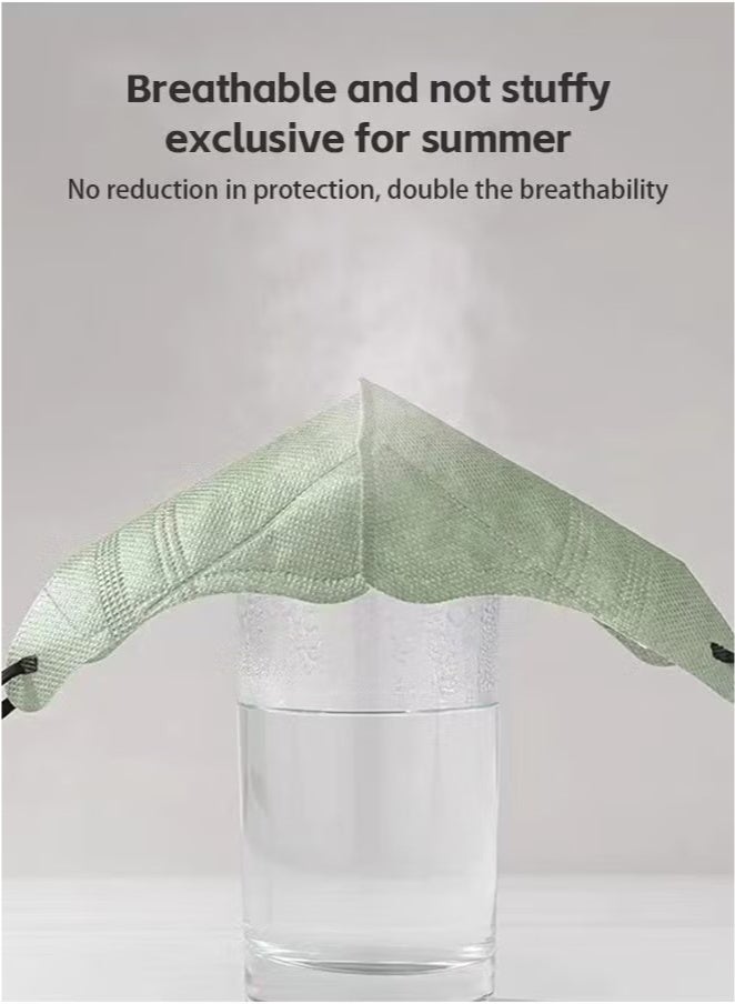 20 قطعة من أقنعة الوجه ثلاثية الأبعاد للبالغين للاستخدام مرة واحدة، أقنعة سوداء بفلتر منصهر ثلاثي الطبقات مع حلقات أذن مرنة - Image 5