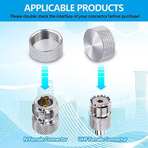 TUOLNK 5 Pack Waterproof Dustproof Coax Connector Cover for N Female/UHF SO239 Adapter - Image 4