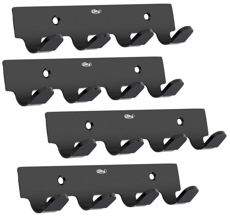 Chitra 4 Pin Curve Stainless Steel Wall Hooks for Hanging Cloth and Towel Hangers for Wall Hook,Door Hangers,Hook Rail (Pack of 4,Black Matt Finish) - Image 2