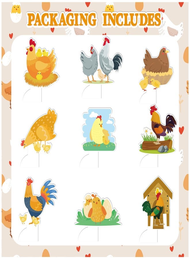LHDUOFA 9 PCS Chicken Honeycomb Centerpieces Table Decorations Chicken Table Centerpieces for Chicken Party Supplies Chicken Birthday Party Decorations Farm Animals Decorations - Image 5