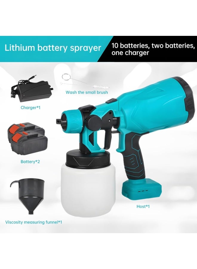 Battery Powered Paint Sprayer System, 48V Wall Paint Sprayer, 3 Spray Patterns, Electric Paint Gun, Wall Paint, Fence Sprayer - Image 3