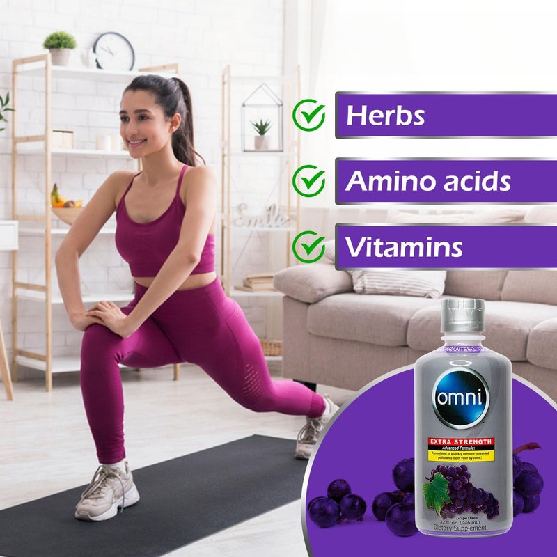 Wellgenix Omni Cleansing Drink Extra Strength Body Detox Herbal Cleanse Detox Liquid One Hour Cleanser Flush Your System Grape Flavor 32 Fl Oz Premium Detox Support Supplement - Image 3