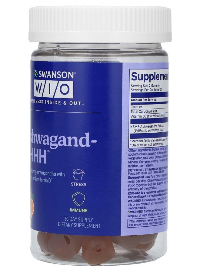 Swanson WIO Ashwagand-AHHH Passion Fruit-Orange 60 Gummies - Image 2