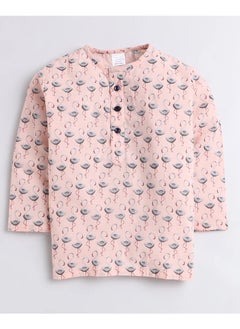 بولكاتوتس ملابس نوم بأكمام كاملة من Polka Tots من Fauna Kurta Pyjama - لون الخوخ  - Image 2