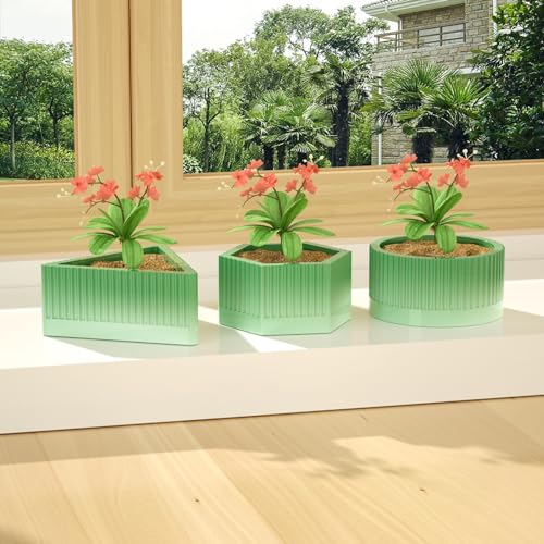 NINEXY Round Striped Concrete Flower Pot Silicone Mold Succulent Planter Vase Cement Clay Mold Plaster Epoxy Resin Storage Box Mould - Image 3