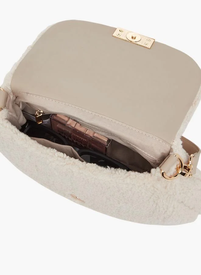 ميسي حقيبة كتف بنقوش مع حزام قابل للفصل