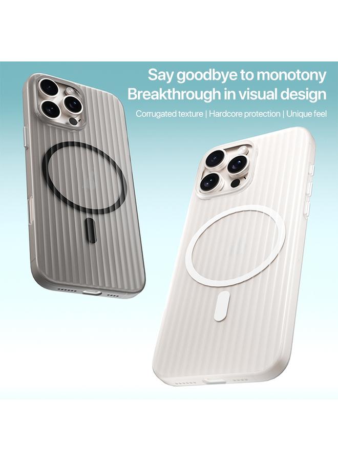 S-TOP Case For iPhone 14 Plus PC Corrugated MagSafe Phone Case - Image 3