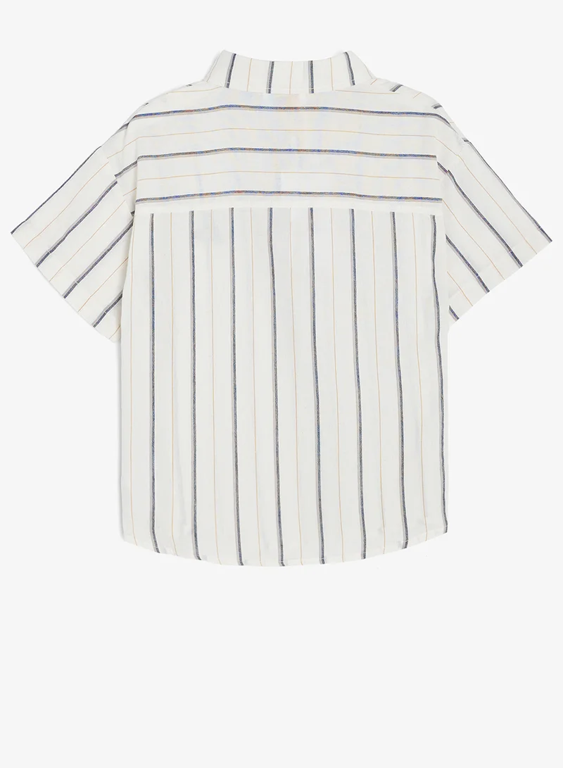 Pinata Short Sleeve Cotton Stripe Shirt
