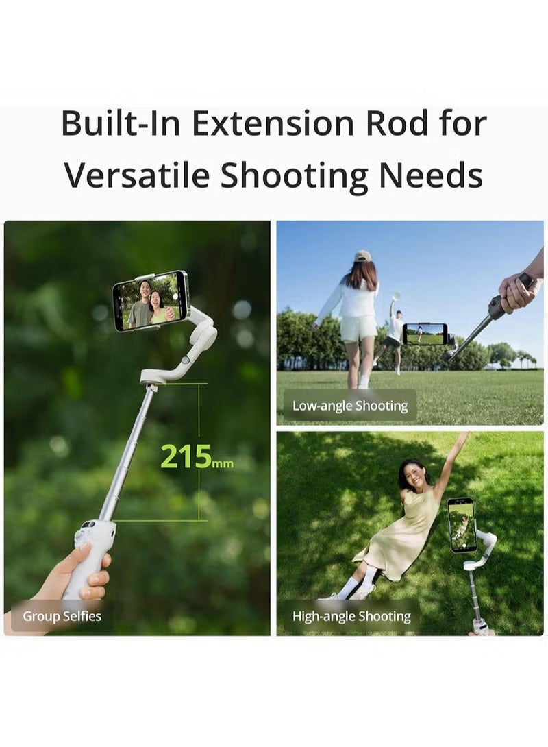 دي جي آي أوسمو موبايل 6 مثبت جيمبال للهواتف الذكية، مشبك هاتف مغناطيسي OM، جيمبال هاتف بثلاث محاور، قضيب تمديد مدمج، جيمبال للأندرويد والآيفون، مثبت تصوير المدونات لفيديوهات يوتيوب وتيك توك، نسخة الإمارات مع دعم ضمان رسمي. - Image 3