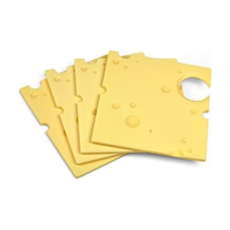 Fred Genuine Fred SWISS DISH Cheese Slice Party Plates, Set of 4 - Image 1