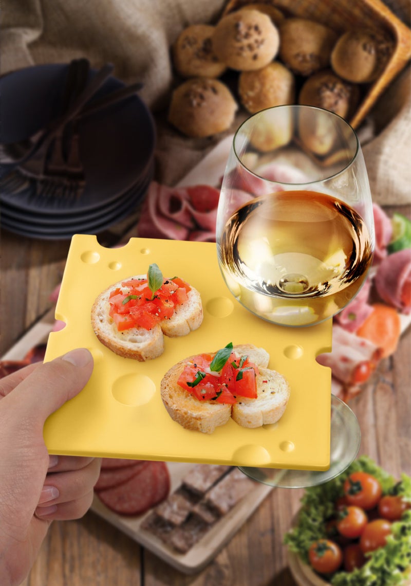 Fred Genuine Fred SWISS DISH Cheese Slice Party Plates, Set of 4 - Image 5