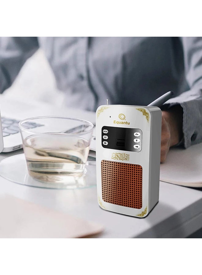 إيكوانتو مكبر صوت لاسلكي للقرآن الكريم مزود بإضاءة LED وقابس جداري ومكبر صوت بلوتوث للقرآن الكريم مع جهاز تحكم عن بعد للترجمة - Image 4